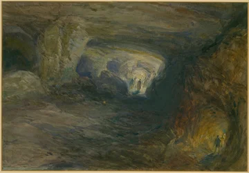 The Quarry Caverns, Jerusalem, 1869 (wc ja kynä paperille)